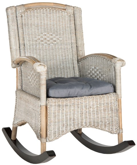Picture of Safavieh SEA8034A Verona Rocking Chair- Antique & Grey - 40 x 35.4 x 25 in.
