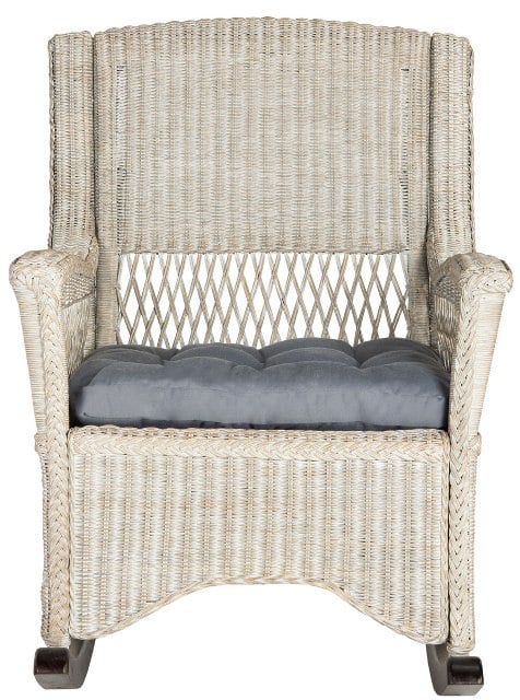 Picture of Safavieh SEA8036A Aria Rocking Chair&#44; Antique & Grey - 40.1 x 35.4 x 28.3 in.