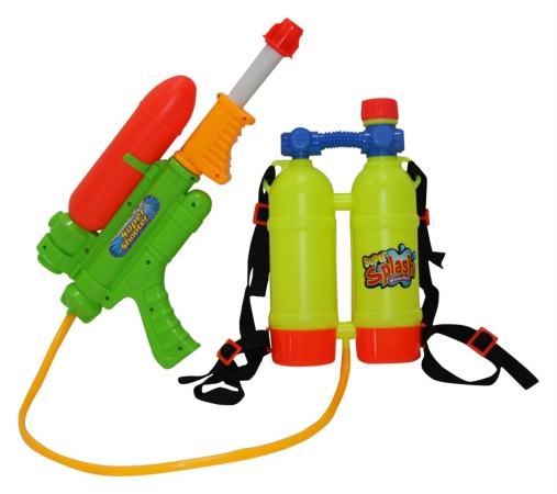 17 in. Water Gun with Backpack Double Water Tanks