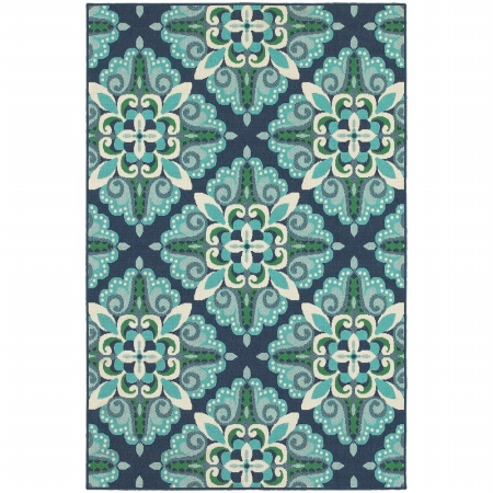 Oriental Weavers Meridian 2206B 9x13  Rectangle - Blue/ Green-Polypropylene