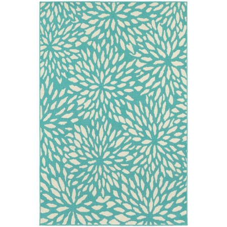 Oriental Weavers Meridian 1506L 5x8  Rectangle - Blue/ Ivory-Polypropylene