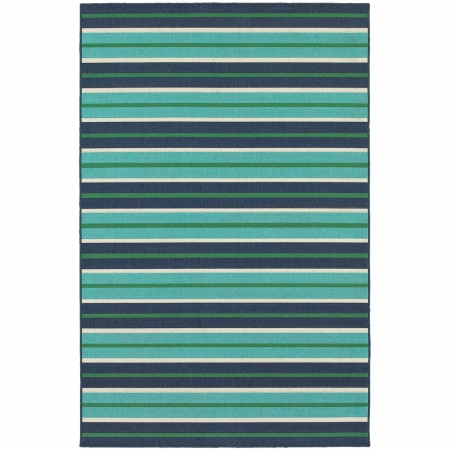 Oriental Weavers Meridian 9652F 8' Round Round - Blue/ Green-Polypropylene