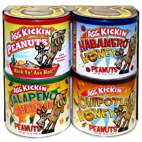 Picture of Ass Kickin GS606 4PK 4 Pack Peanuts Variety