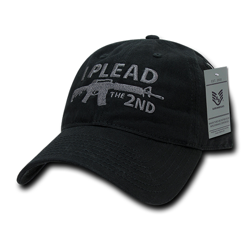 I Plead 2nd Relaxed Graphic Cap - Black