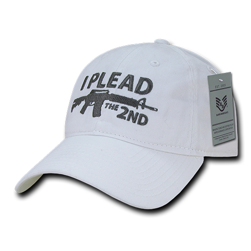 A03-1IP2-WHT I Plead 2nd Relaxed Graphic Cap, White