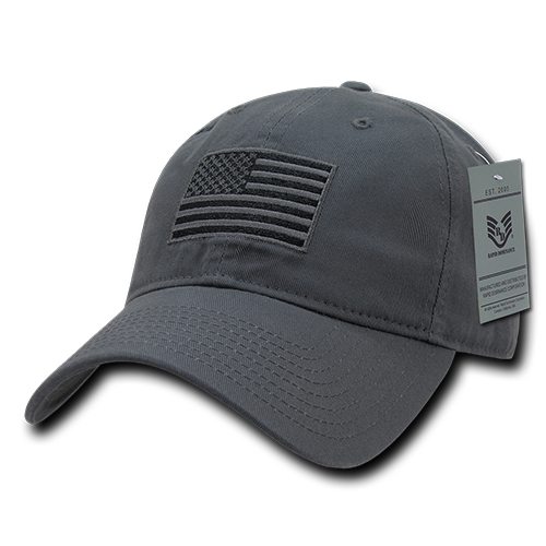 Tonal Flag Relaxed Graphic Cap, Dark Gray