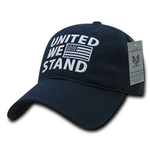 A03-1UWS-NVY United We Stand Relaxed Graphic Cap, Navy