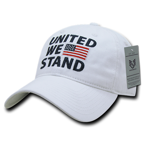 A03-1UWS-WHT United We Stand Relaxed Graphic Cap, White