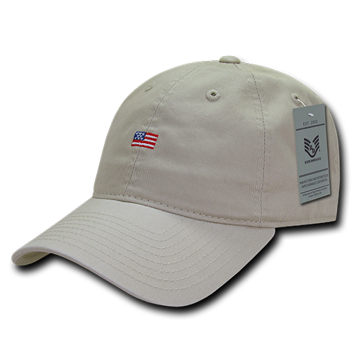 Small USA Flag Relaxed Graphic Cap, Stone