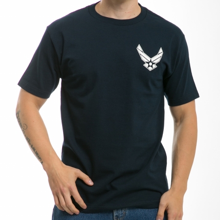 S26-AIR-NVY-01 Air Force Basic Military T Shirt, Navy - Small