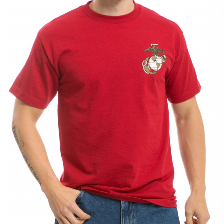 Basic Marines Cardinal Military T Shirt, Small