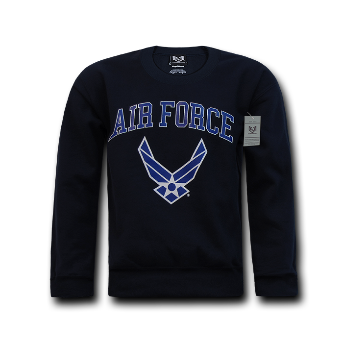 Crewneck Air Force Sweatshirt, Navy - Large