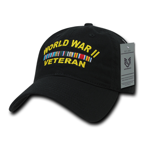 S78-WWV-BLK Relaxed Cotton WWV Caps, Black