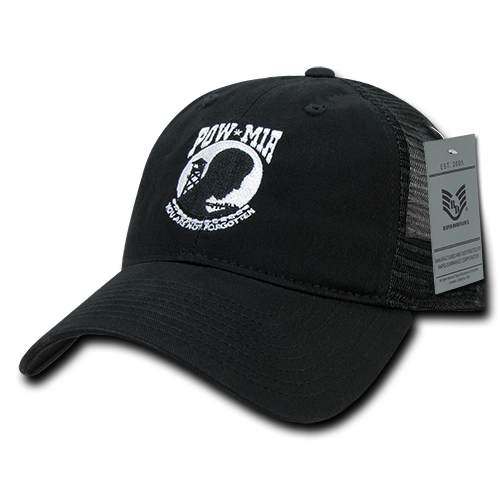S79-POW-BLK Relaxed Trucker Powmia Caps, Black