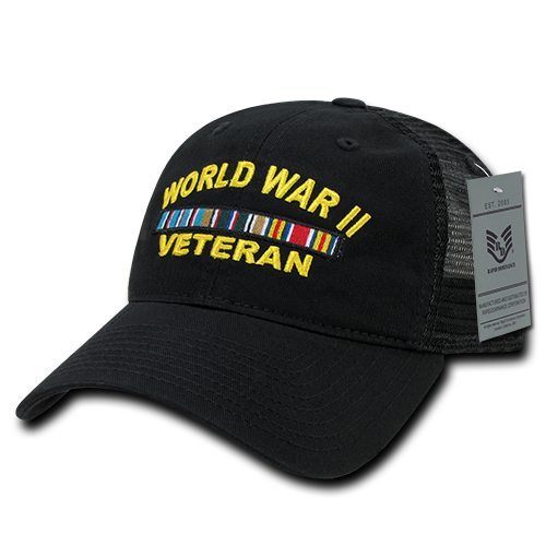 S79-WWV-BLK Relaxed Trucker WWV Caps, Black