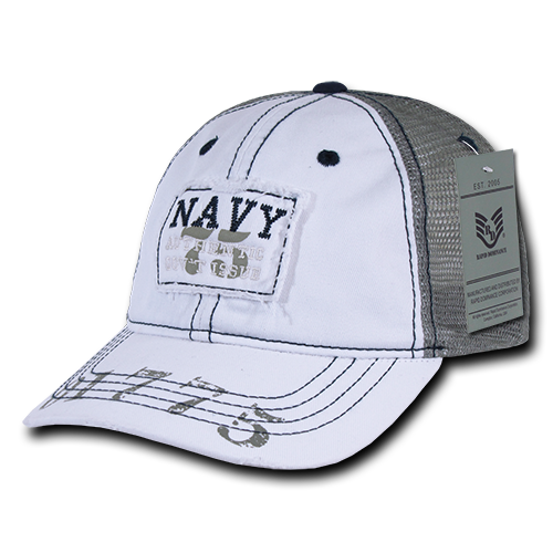 Great Lake Vintage Caps, Navy & White