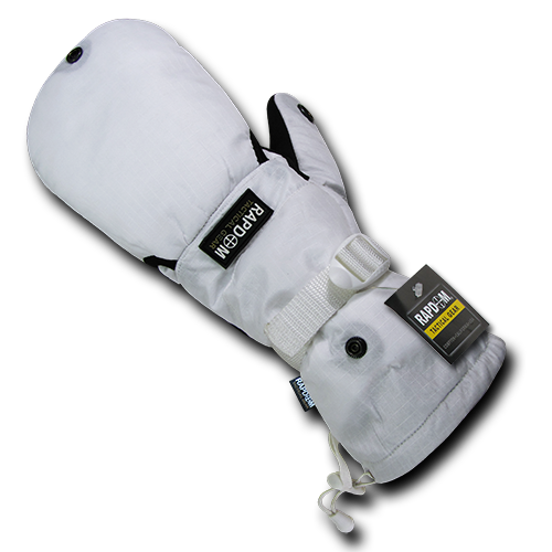 T49-PL-WHT-02 Breathable Shooters Mittens Glove, White - Medium
