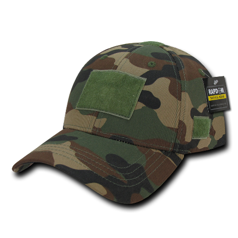 Low Crown Structured Tactical Cap, Woodland Camouflage