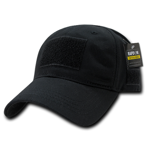 T79-BLK Relaxed Crown Tactical Caps, Black