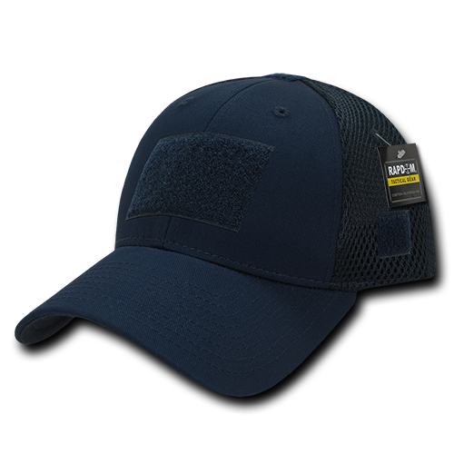 T80-NVY Low Crown Mesh Tactical Caps, Navy