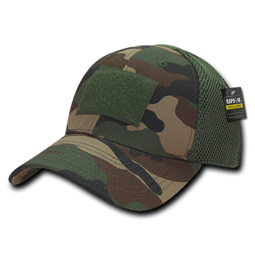T81-WDL Tactical Air Mesh Flex Caps, Woodland