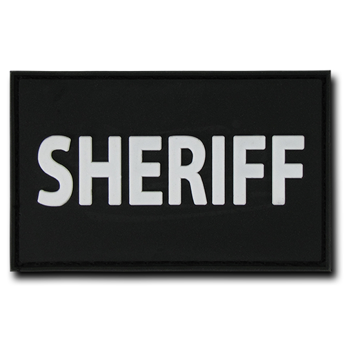 T90-SHE-BLK 3 x 2 in. Sheriff Rubber Patch, Black