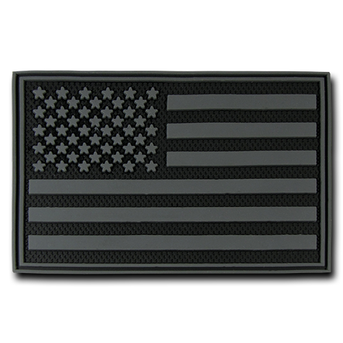 T90-USA-BLK2 3 x 2 in. USA Rubber Patch, Black 2