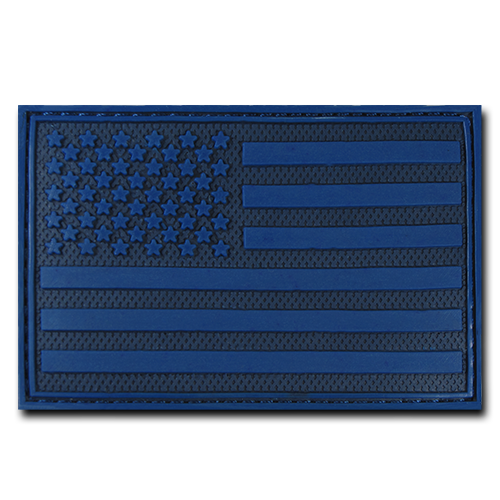 T90-USA-NVY 3 x 2 in. USA Rubber Patch, Navy