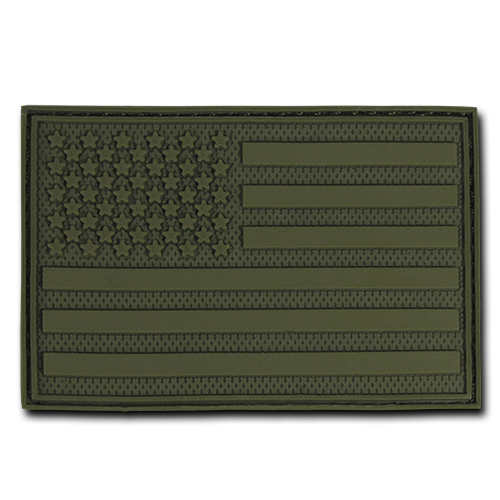 T90-USA-OLV2 3 x 2 in. USA Rubber Patch, Olive 2