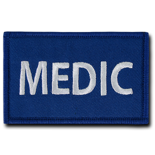 T91-MED-NVY 3 x 2 in. Medic Canvas Patch, Navy