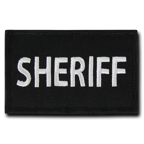 3 x 2 in. Sheriff Canvas Patch, Black