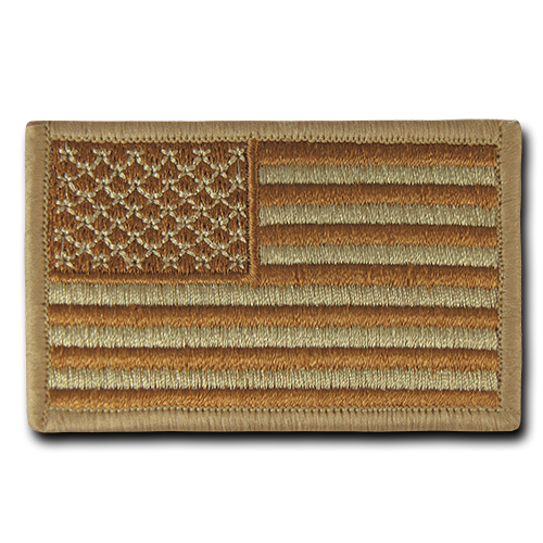 T91-USA-COY2 3 x 2 in. USA Canvas Patch, Coyote 2