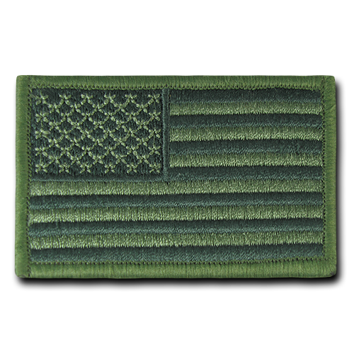 T91-USA-OLV2 3 x 2 in. USA Canvas Patch, Olive 2