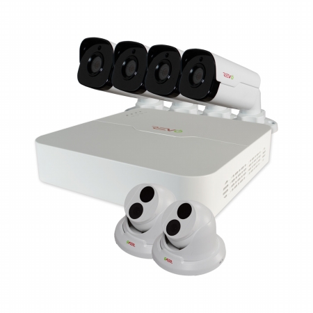 RU81T2GB4G-2T Ultra HD 8 Channel 2TB Network Video Recorder Surveillance System with 4 Megapixel 6 HD Home Security Cameras
