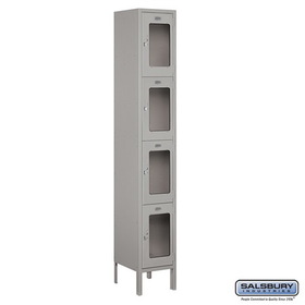 USPS 4C Horizontal Mailbox Maximum High Unit 56.75 in. Rear Loading Single Column with Stand-Alone Parcel Locker, Aluminum