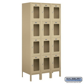 3756P-SAN Replacement Door & Tenant Lock 4C Horizontal Parcel Locker for Standard 6 High Unit - PL6 with 3 keys, Sandstone