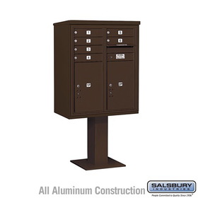 64355BL-U 3 Wide Unassembled Standard Metal Locker with Four Tier, Blue - 5 ft. x 15 in.