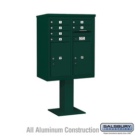 64355GY-A 3 Wide Assembled Standard Metal Locker with Four Tier, Gray - 5 ft. x 15 in.