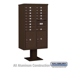 S-64362BL-A 3 Wide Assembled See Through Metal Locker with Four Tier, Blue - 6 ft. x 12 in.