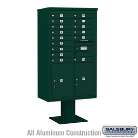 S-64362BL-U 3 Wide Unassembled See Through Metal Locker with Four Tier, Blue - 6 ft. x 12 in.