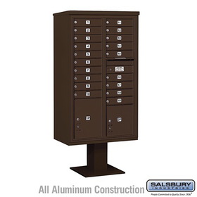 S-64365BL-A 3 Wide Assembled See Through Metal Locker with Four Tier, Blue - 6 ft. x 15 in.