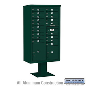 S-64365BL-U 3 Wide Unassembled See Through Metal Locker with Four Tier, Blue - 6 ft. x 15 in.
