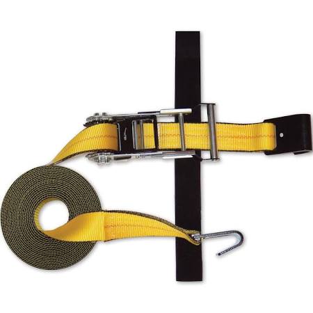 Flat Hook Strap Expandable Ratchet with Hook & Loop Storage Fastener