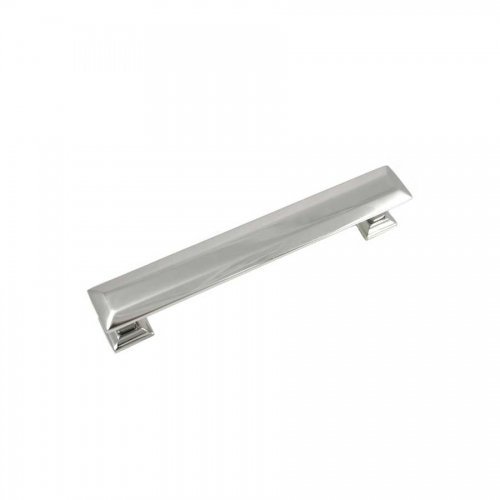 5 in. Polished Nickel Poise Cabinet Pull with Back Plate
