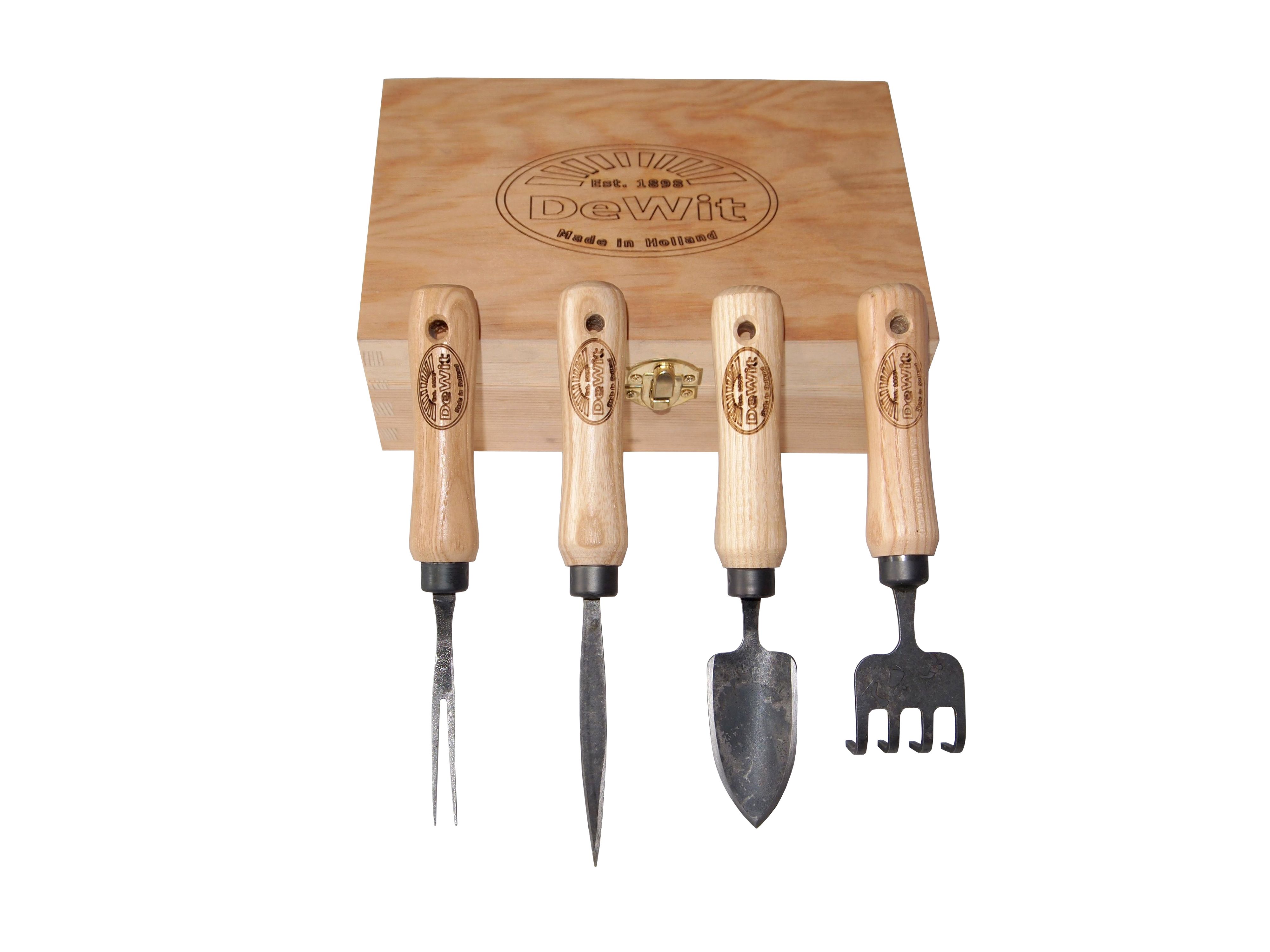 31-3478 Dewit Bonsai Tool Kit in Wooden Box, 4 Piece