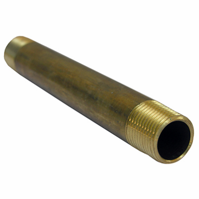 0.375 Male Pipe Thread x 5 Long Brass Nipple
