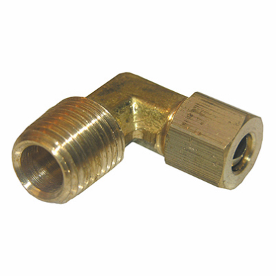 0.25 Compresion x 0.25 Male Pipe Brass Elbow