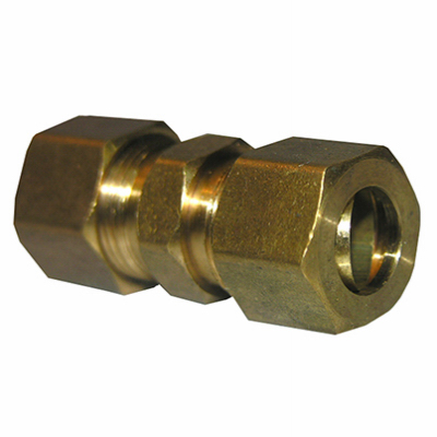 0.375 x 0.25 in. Brass Compresion Union