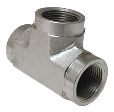 210464 0.25 Female Pipe Hydraulic Tee Adapter Pack of 4