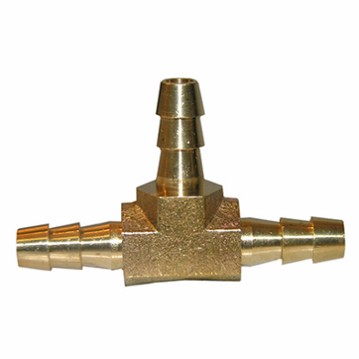 0.25 in. Brass Hose Barb Tee